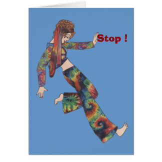 Cartão Menina da colagem dos anos sessenta