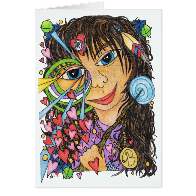 Cartão Menina da deusa: A mágica do país das fadas de (Frente)