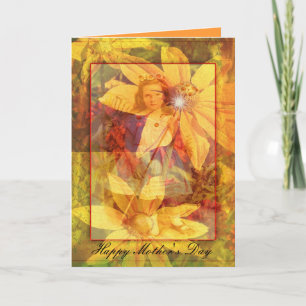 Cartão menina das flores