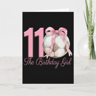 Cartão Menina de 11 anos de idade fazendo futebol Ll Coqu