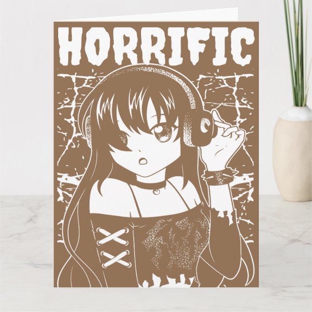 Cartão Menina de anime fofa  (Frente)