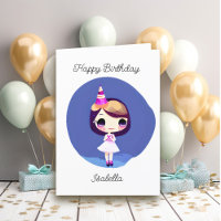 Menina de aniversário de anime Bonito personalizad