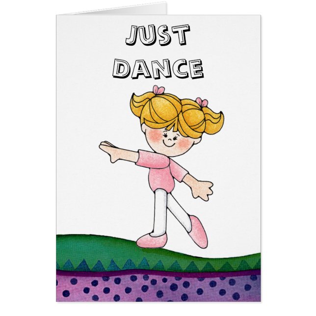 Cartão Menina de dança (Frente)
