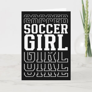 Cartão Menina de Futebol Texto Divertido em Camadas Filha