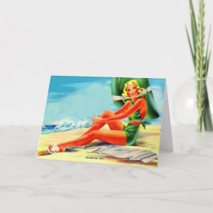 Cartão Menina de glamour dos anos 40