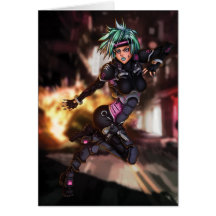 Menina de Manga da polícia do Cyber