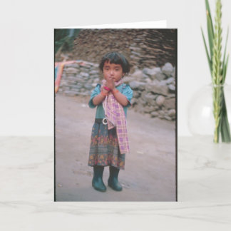 Cartão Menina de Namaste