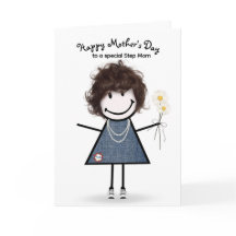 Menina de Palitinho Dia das Mães para Madrasta