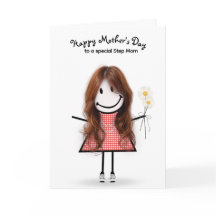 Menina de Palito Dia das Mães para Madrasta