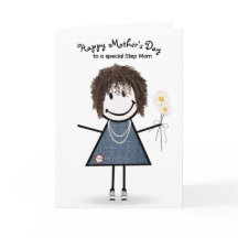 Menina de Palito no Dia das Mães para Madrasta