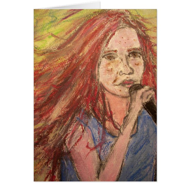 Cartão Menina de Rocker mais legal (Frente)