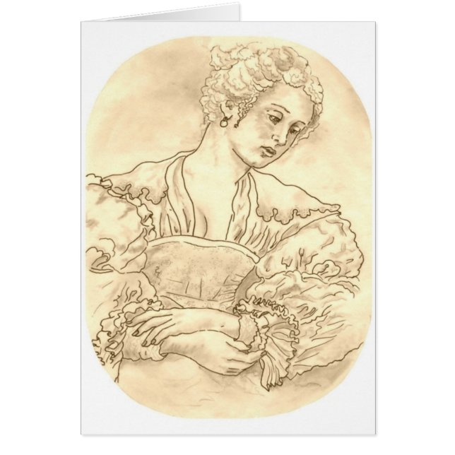 Cartão Menina de Rubens (Frente)