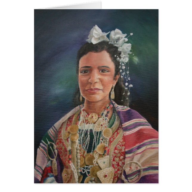 Cartão Menina do casamento, Douz (Frente)