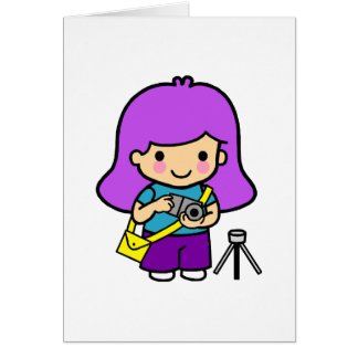 Cartão Menina do fotógrafo