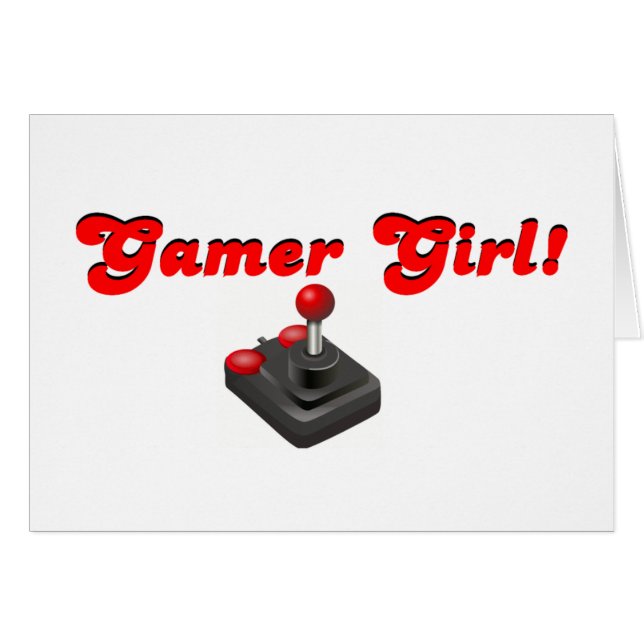 Cartão Menina do Gamer (Frente Horizontal)