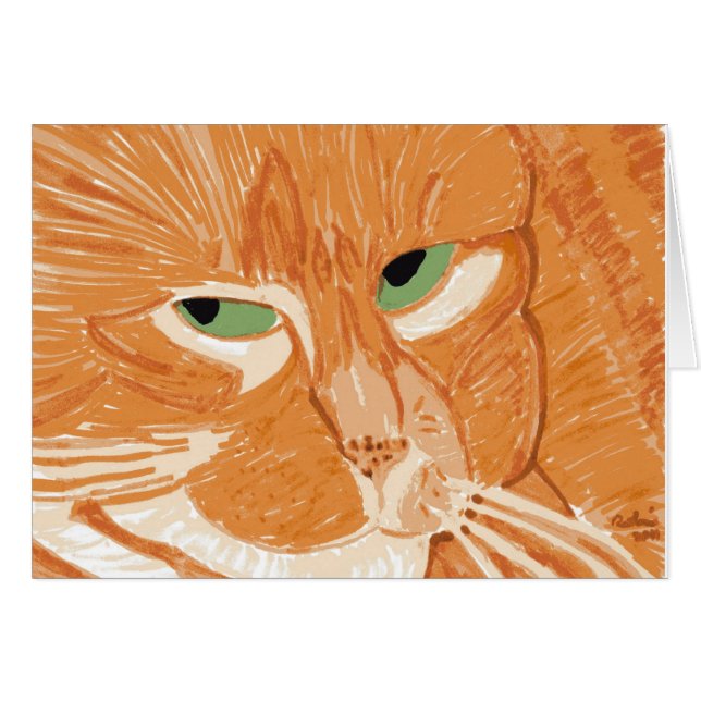 Cartão Menina do gengibre, Christchurch (Frente Horizontal)