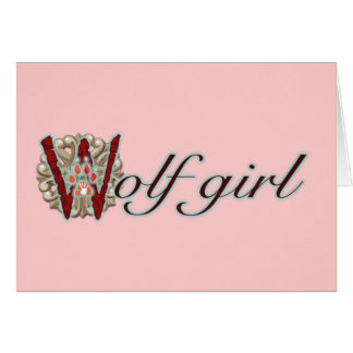 Cartão Menina do lobo