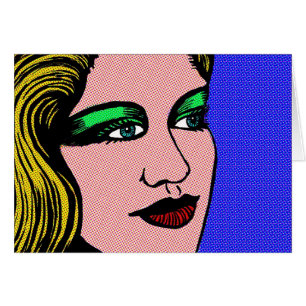 Cartão Menina do pop