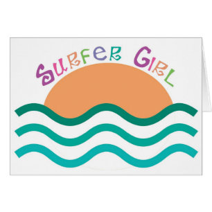 Cartão Menina do surfista