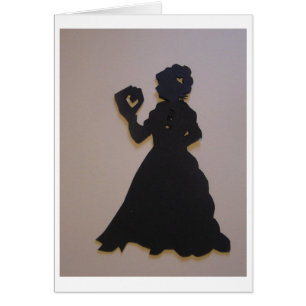 Cartão Menina do Victorian que lê um livro