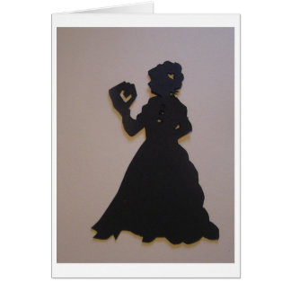 Cartão Menina do Victorian que lê um livro