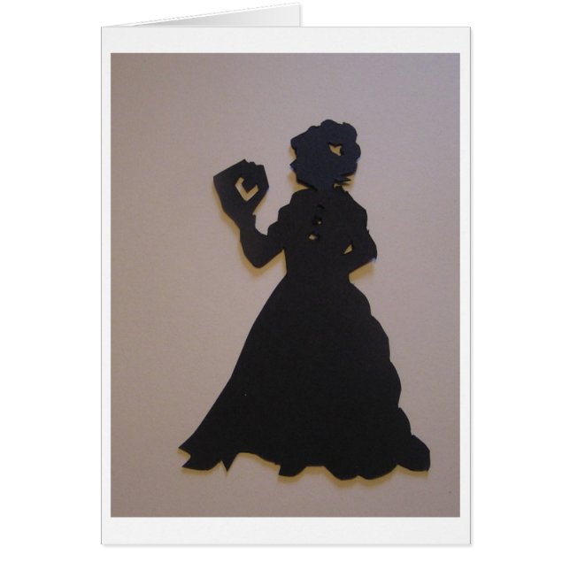 Cartão Menina do Victorian que lê um livro (Frente)