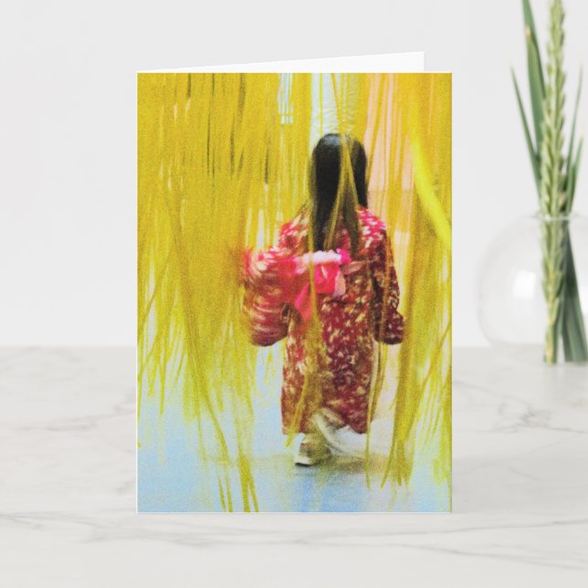 Cartão Menina em Movimento (Frente)