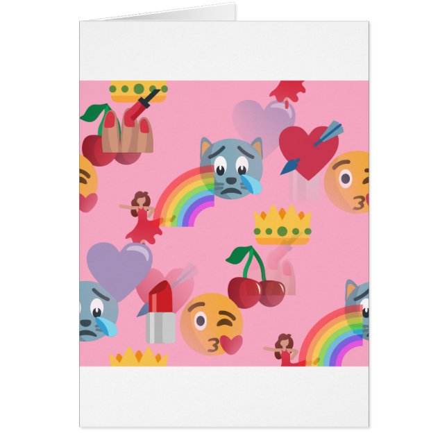 Cartão menina emoji (Frente)