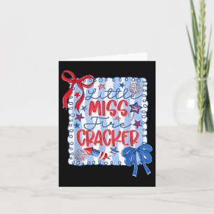 Cartão Menina Firecracker American Flag Usa Teen Tod