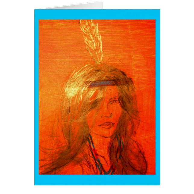 Cartão menina indiana (Frente)