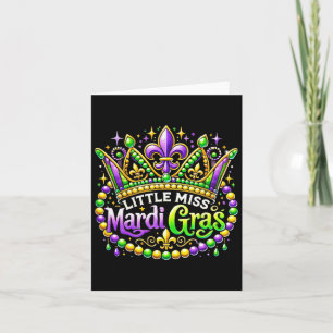 Cartão Menina Mardi Gras 2025 Nova Orleans Mulheres Crian