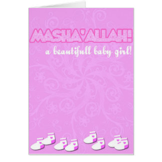 Cartão menina masha'Allahbaby