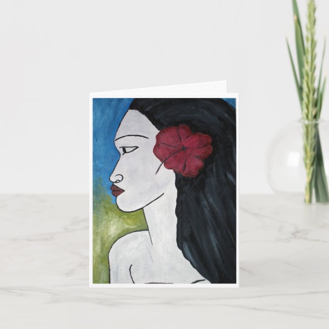 Cartão Menina Nativa (Frente)