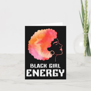 Cartão Menina Negra Bonita Energia História Negra Mês Afr