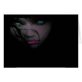 Cartão menina noturna