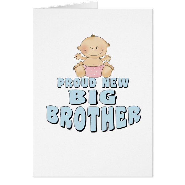 Cartão Menina nova orgulhosa do big brother (Frente)