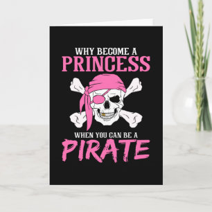 Cartão Menina Pirata Presente de Pirata Menina