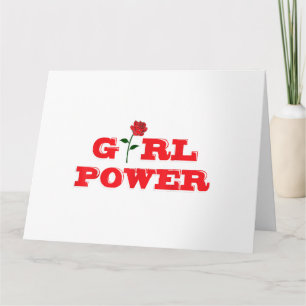 Cartão Menina Power T-Shirt - Mulheres Espetaculares Femi