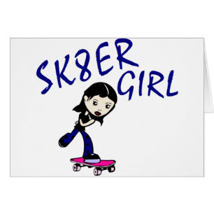 Cartão menina sk8er