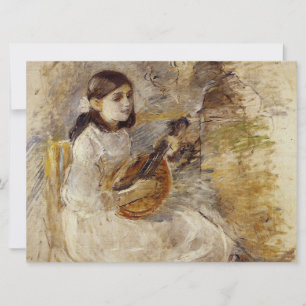 Cartão Menina Tocando o Bandolim