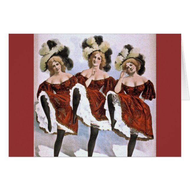 Cartão meninas da dança (Frente horizontal)