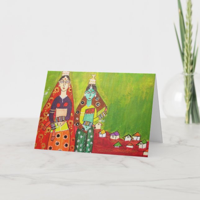 Cartão Meninas da vila (Frente)