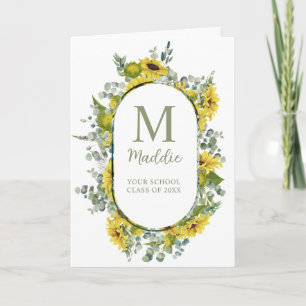 Cartão Meninas de Flores Personalizadas de Graduação