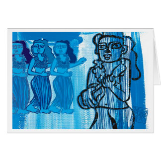 Cartão Meninas de Hula havaianas