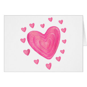 Cartão Meninas do Dia de os namorados do Hearts Kids