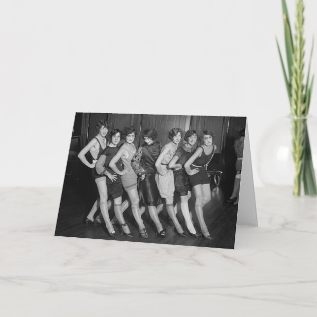Cartão Meninas do Flapper: 1925 (Frente)