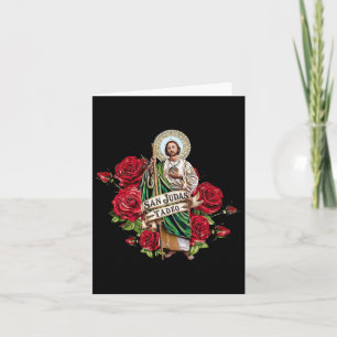 Cartão Meninas Mulheres Rosas Vermelhas San Judas Tadeo C