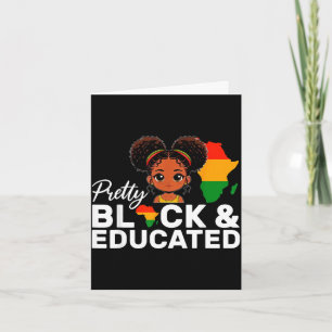 Cartão Meninas negras e educadas mês da história negra 