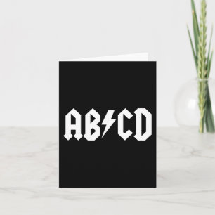 Cartão Meninas Professoras ABCD Rock Graphic de volta a S