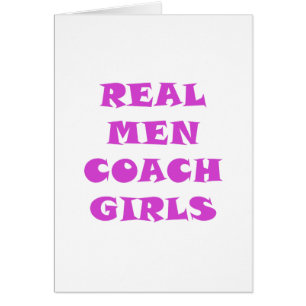 Cartão Meninas reais do treinador dos homens